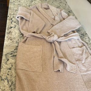 Barefoot Dreams CozyChic Light Ribbed Short Wrap Cozy Robe